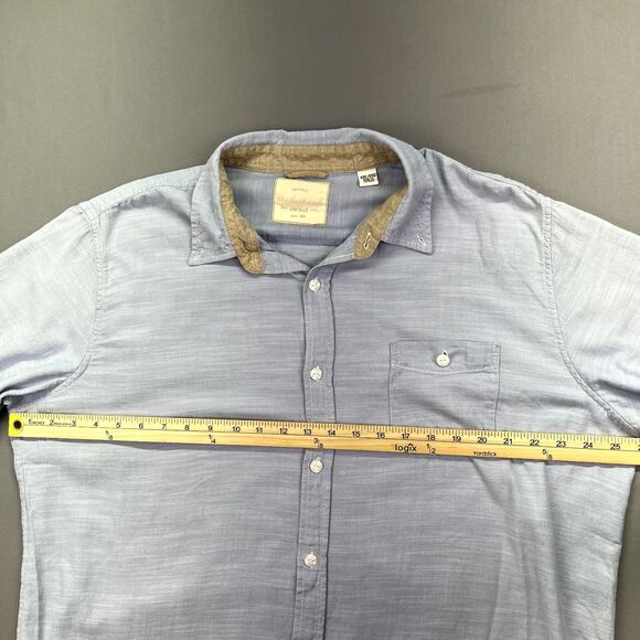 Weatherproof Button Up Shirt Men's XXL Blue White Color Blend 100% Cotton - Picture 7 of 15